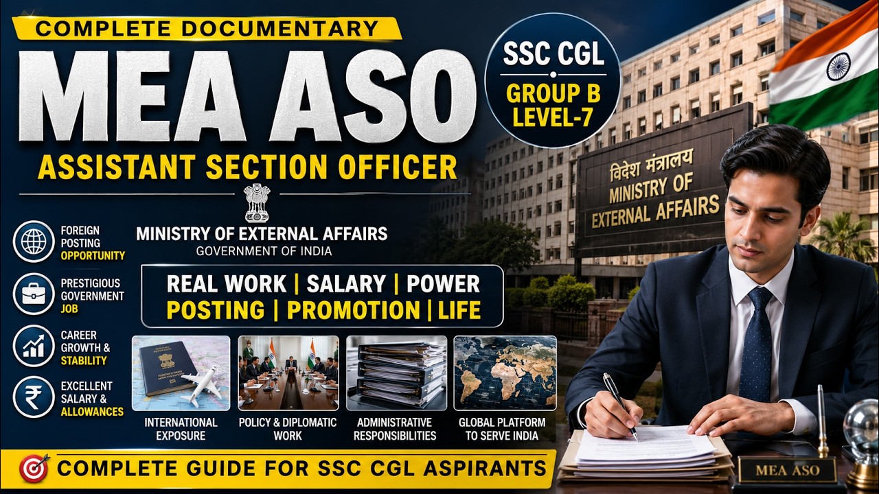 MEA ASO Ka Pura Sach 🔥 | Salary, Foreign Posting, Work, Promotion | SSC CGL Complete Guide