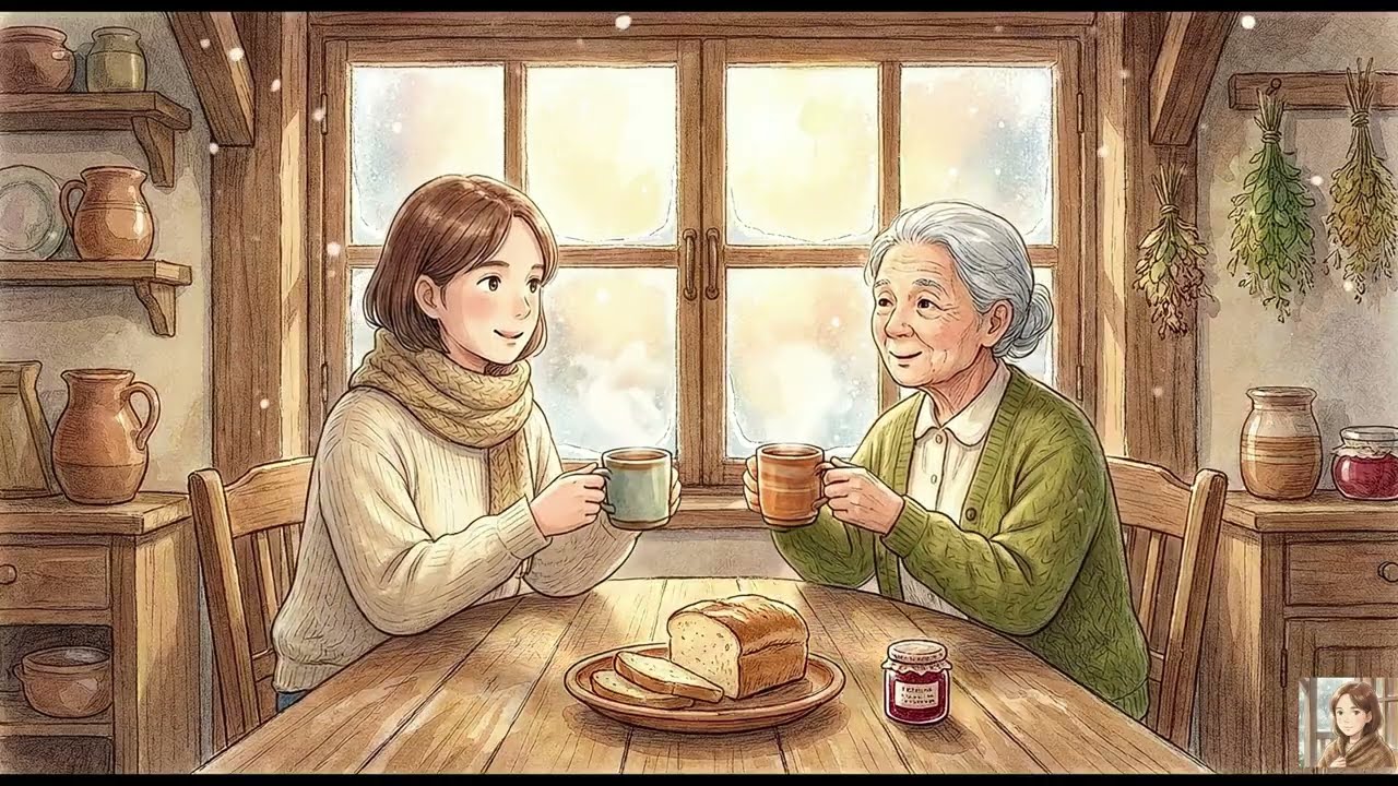 A Quiet Day with My Grandmother and Son | Simple Living, Home Cooking, Snow & Peace Calm Moments 4K!