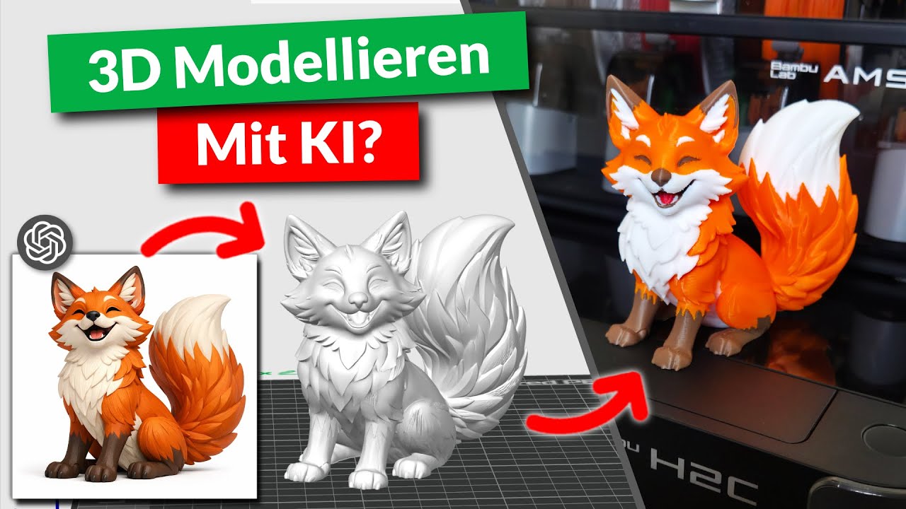 3D-Modellieren leicht gemacht mit KI? (auch kostenlos) | Tools und wie man Ergebnisse druckt