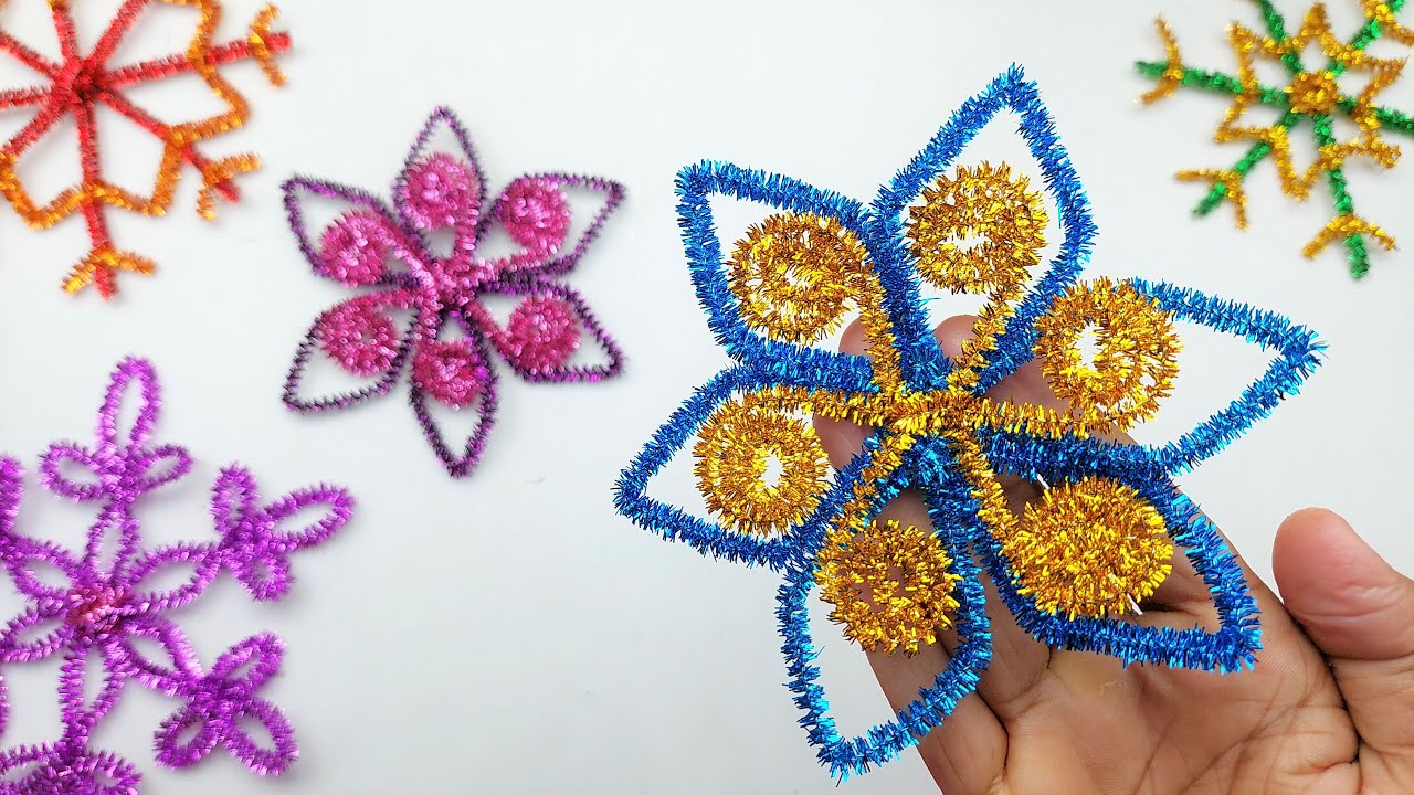 Chenille Wire Craft Ideas | Pipe Cleaner Crafts | Christmas Ornaments Making