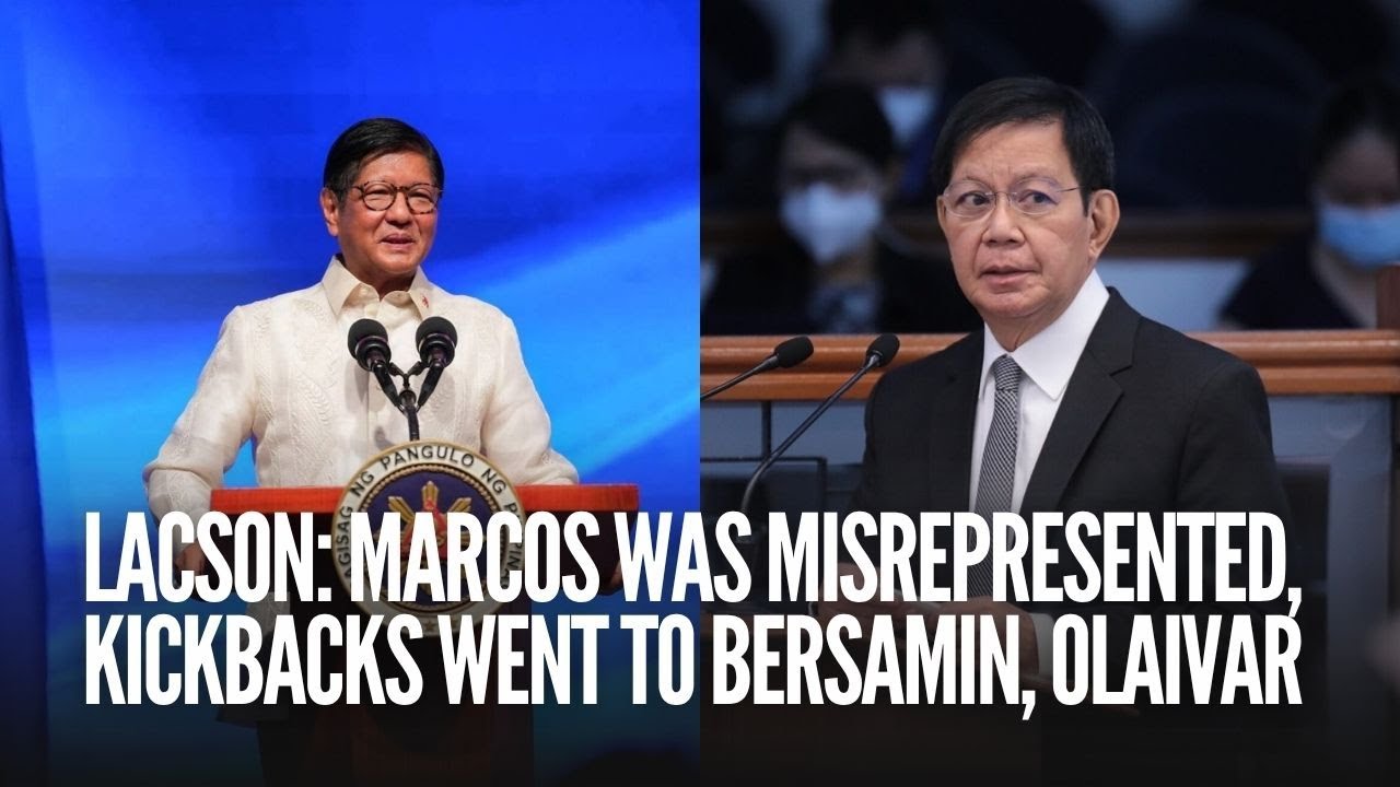 Lacson: Marcos was misrepresented, kickbacks went to Bersamin, Olaivar