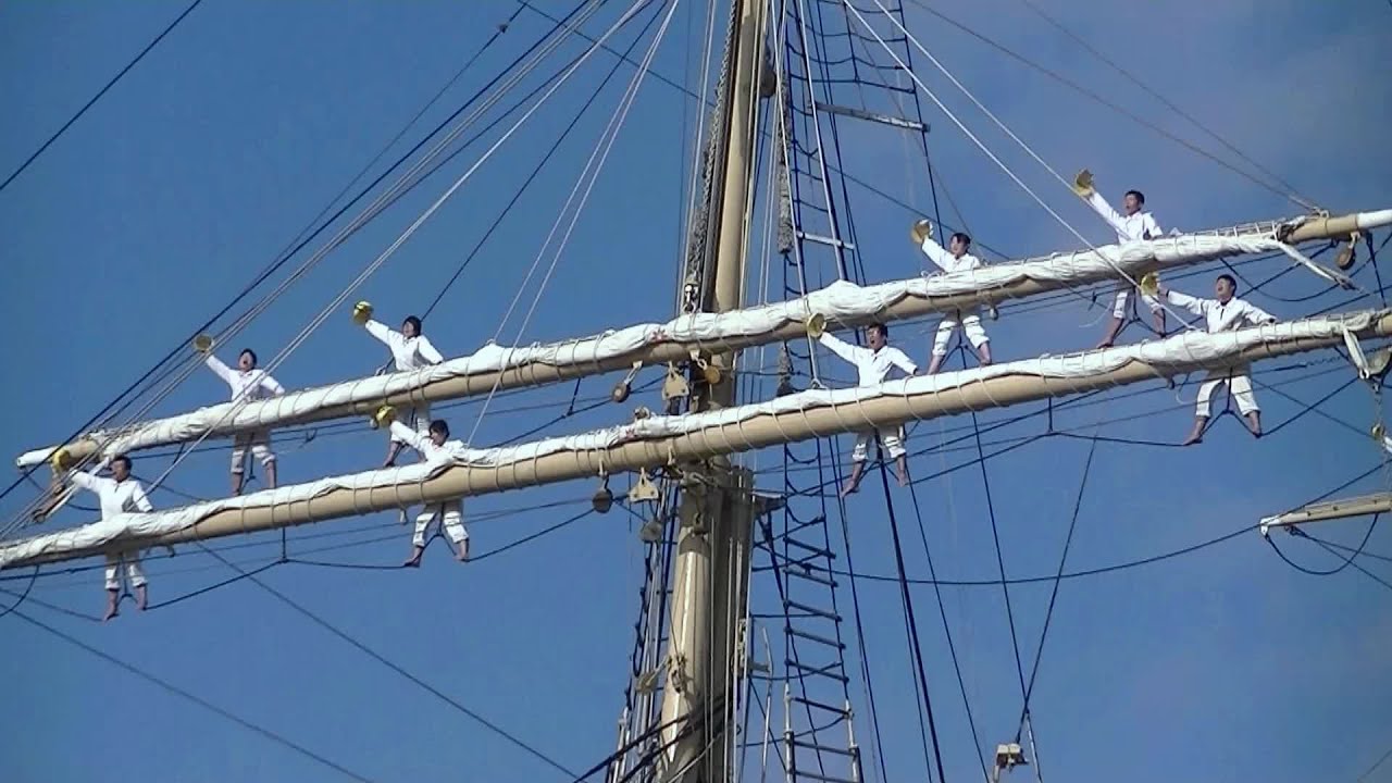 【登檣礼】練習帆船「日本丸」遠洋航海 横浜出航（2015年12月12日）