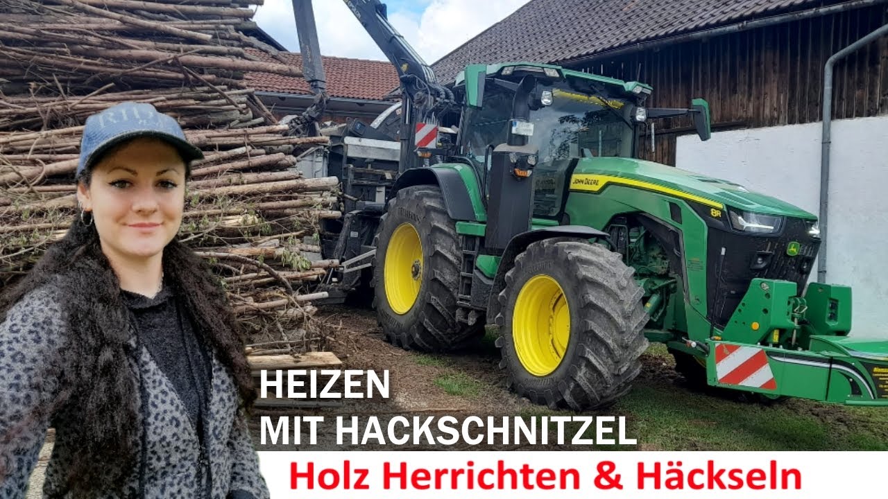 FarmVlog#38 Der John Deere 8R mit dem Woodterminator ist wieder da zum H&auml;ckseln