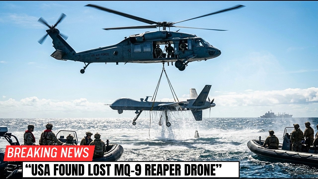 Lost Billionaire’s USA MQ-9 Reaper Drone – Pulled From The Ocean After Years Underwater!