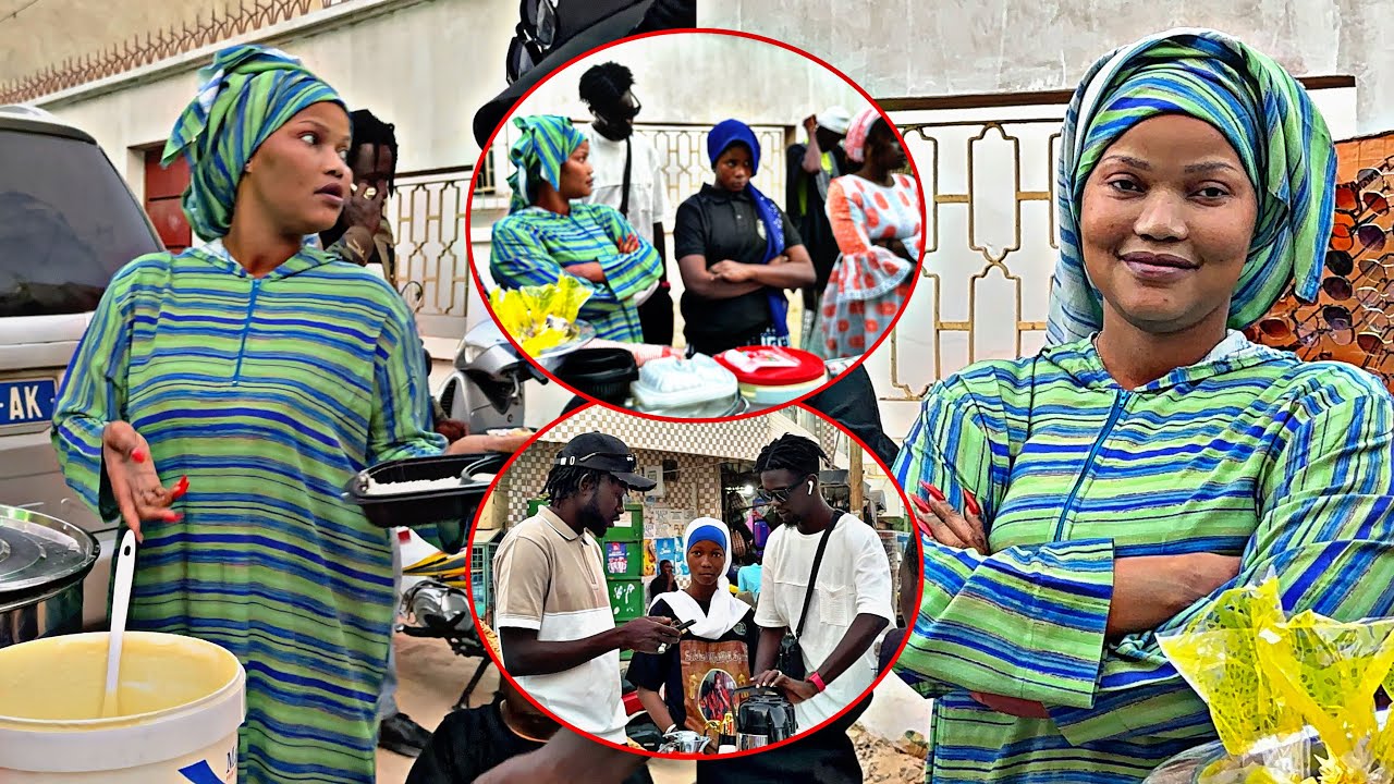 Distribution des Ndogou avec Sokhna Khaïta Seck dans les rues de Dérkle 