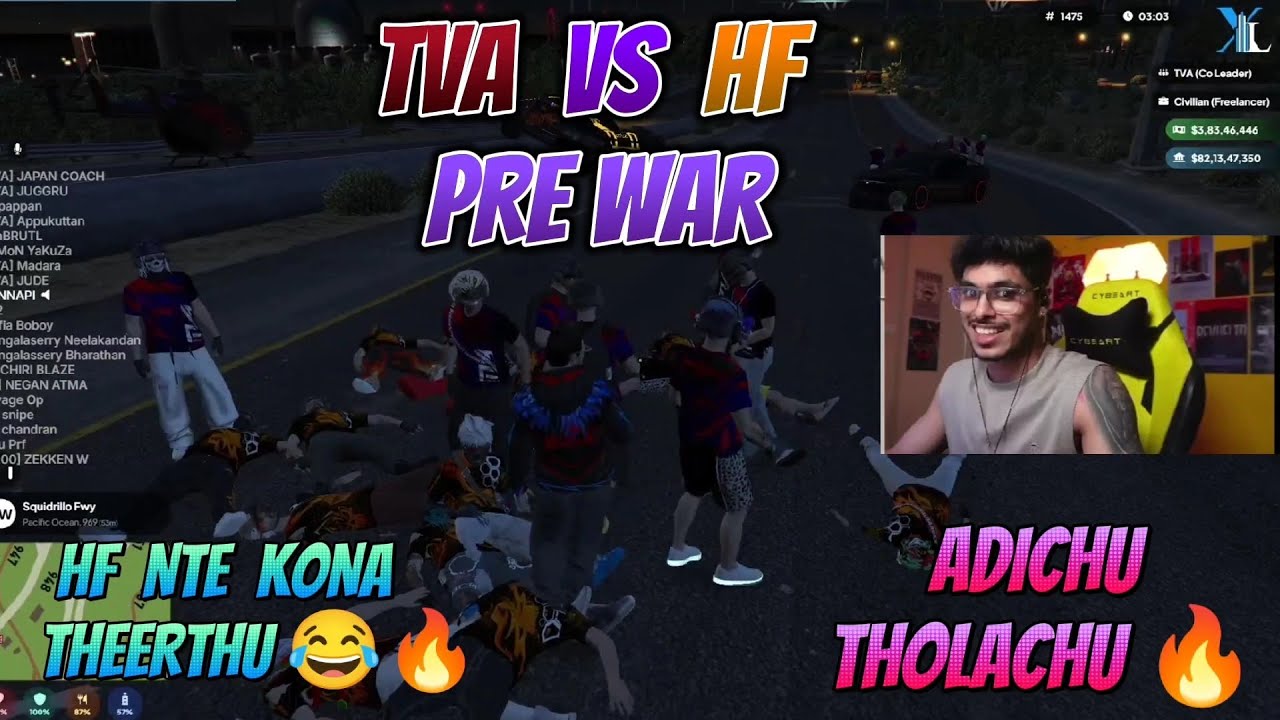 TVA VS HF PREWAR 😮‍💨 ADICHU THOLACHU 🥵🔥 HF NTE KONA THEERTHU KODUTHU 😂 #eaglegaming #gtarp 