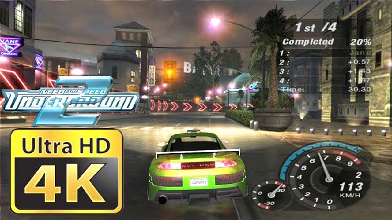 Old Games in 4k : Need for Speed Underground 2