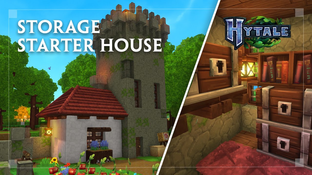 Building a Simple Starter Storage House in Hytale (Relaxing Gameplay)