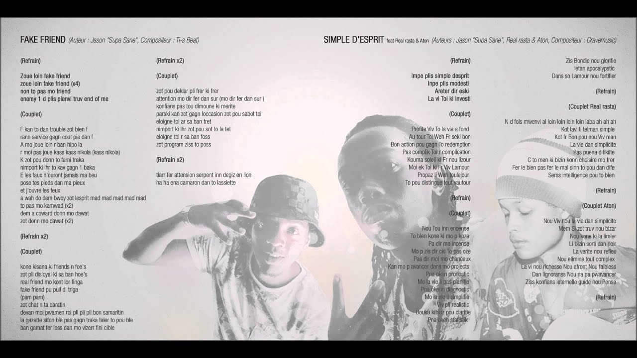 Supa Sane - Simple D'esprit Ft Real Rasta x Aton Prod Grave music (Audio version)