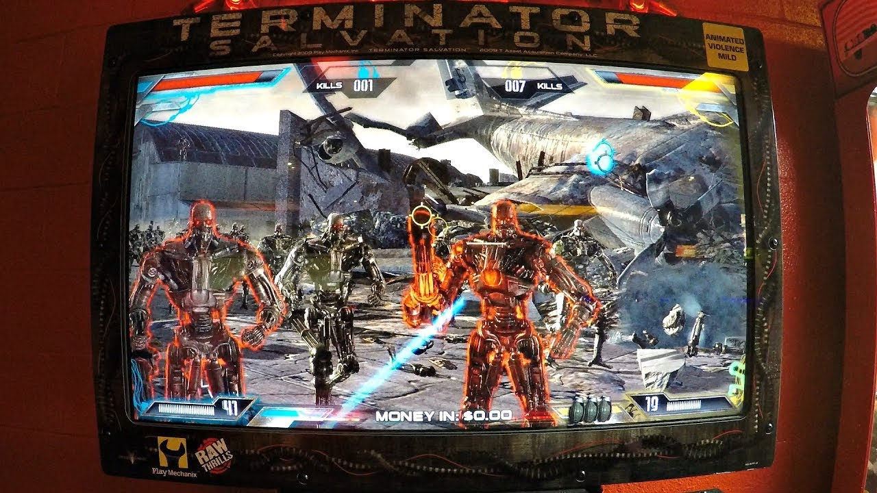 Terminator Salvation First Person Shooter 2 Player Arcade Game