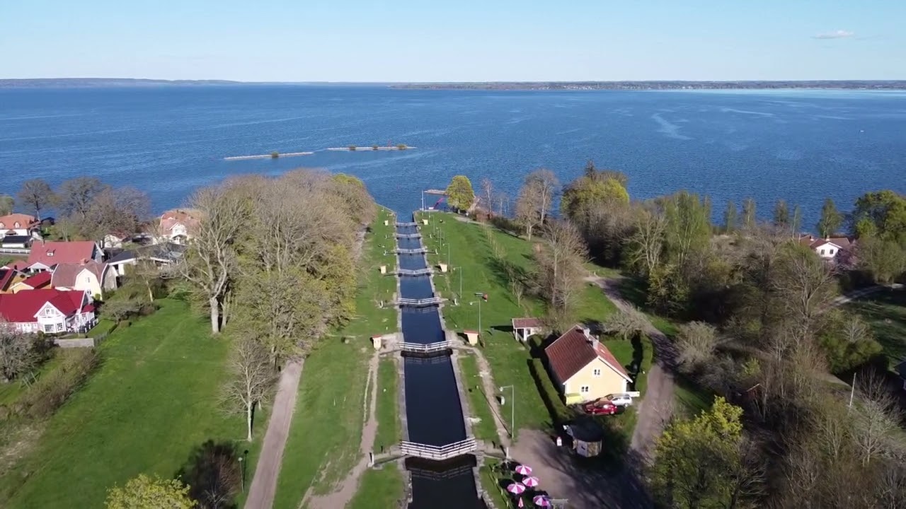 Göta Canal (Sweden) - the lock stairs in Berg. A total hight difference of 28.8 meter.