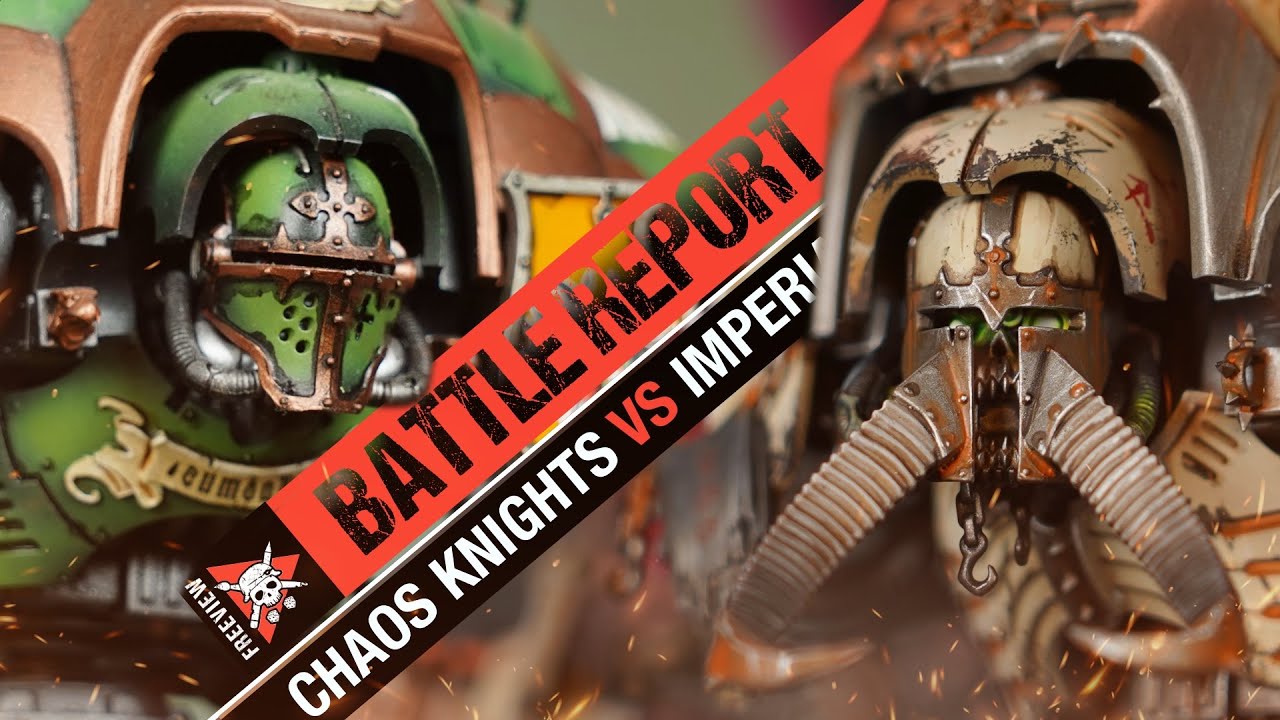 Chaos Knights vs Imperial Knights | Warhammer 40k Battle Report