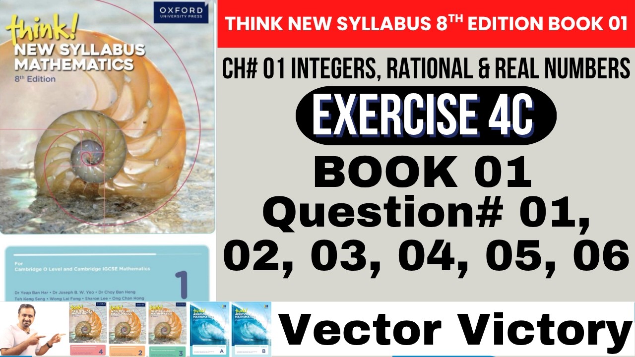 Think New Syllabus 8th Edition | Ex 4C Q1 to Q6 | Multiplication & Square Roots