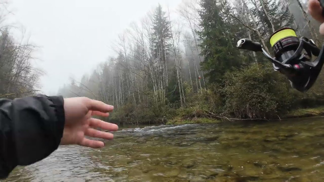 Catching Trout In Crystal Clear Water
