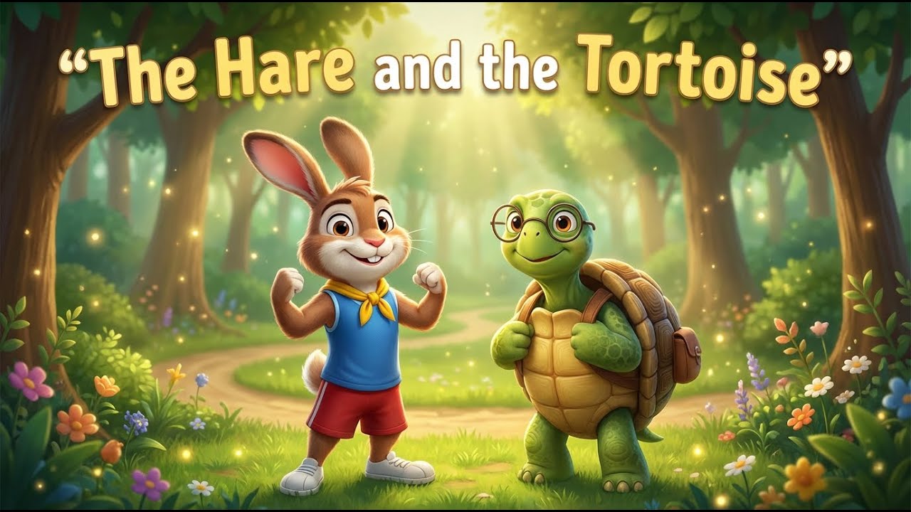🐢 The Tortoise and The Hare | A Tale of Patience & Perseverance | Educational Story for Kids