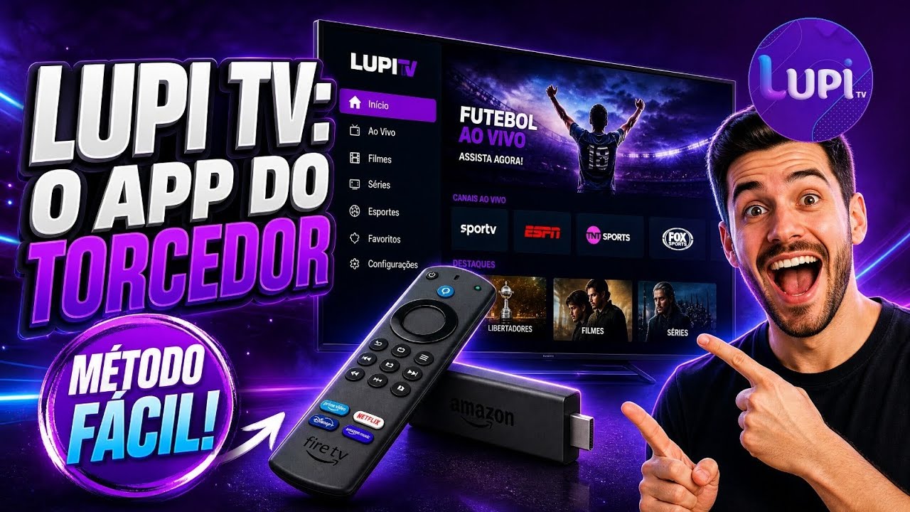 COMO BAIXAR E INSTALAR O LUPI TV NO FIRETV STICK [MELHOR APP PRA VER FUTEBOL] #futebol #esportes #tv