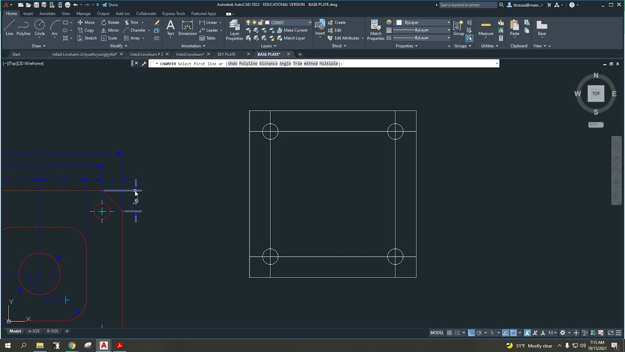 Base Plate CAD Drawing
