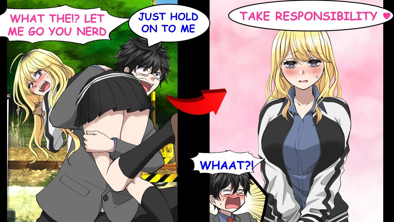 This Scary Badass Girl Everyone Fears Fell for Me After I Saved Her from an Accident…[Manga Dub]