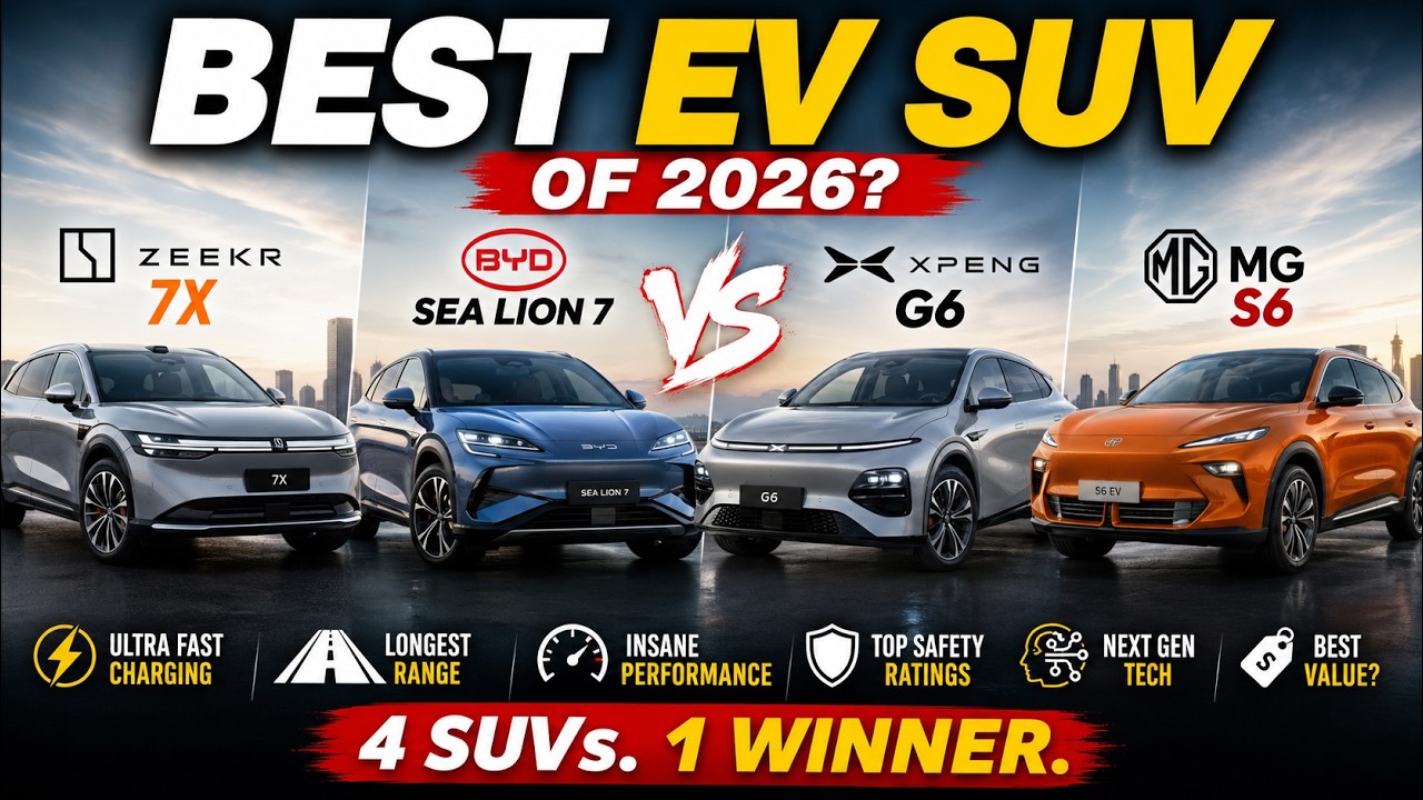 Zeekr 7X vs BYD Sealion 7 vs XPeng G6 vs MG S6: Best EV SUV of 2026?