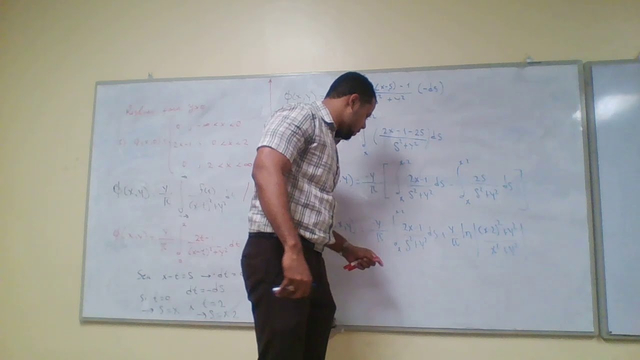 Fórmula integral de Poisson para el semieje superior.