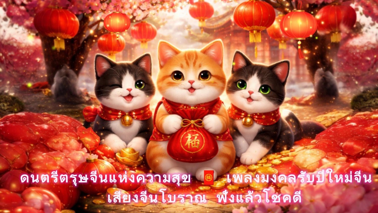 Chinese New Year Festive Music 🧧  ดนตรีตรุษจีนแห่งความสุข  เพลงมงคลรับปีใหม่จีน   ฟังแล้วโชคดี