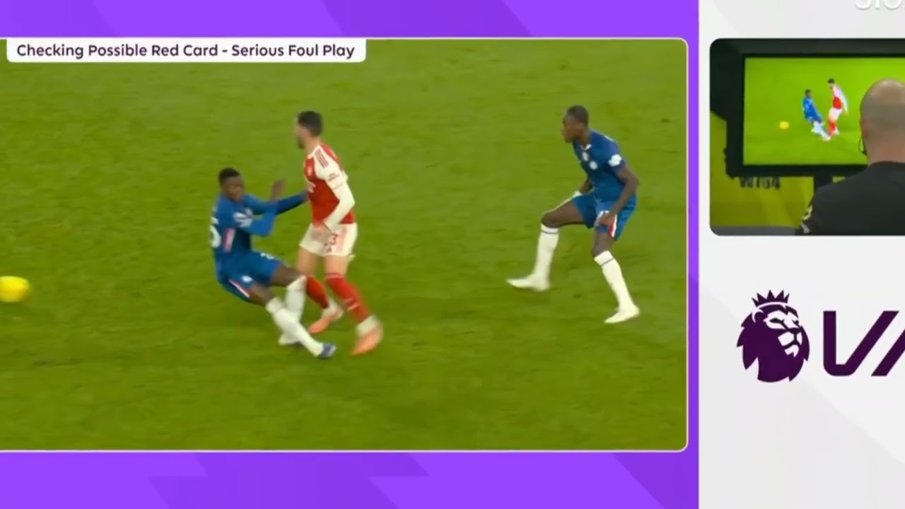 Caicedo RED CARD Drama! Chelsea vs Arsenal Erupts in Chaos! 🔥🟥