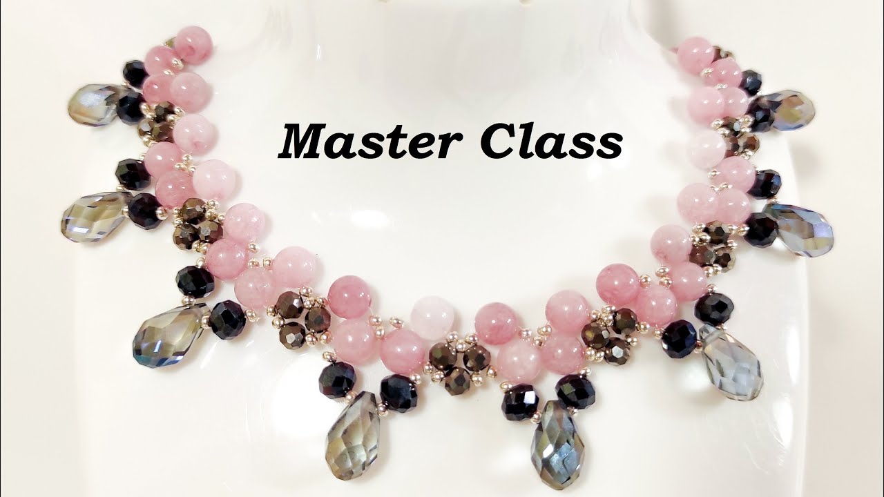 НАРЯДНОЕ КОЛЬЕ из БУСИН и БИСЕРА МАСТЕР КЛАСС / NBEADS / NECKLACE from BEADS and BEADS