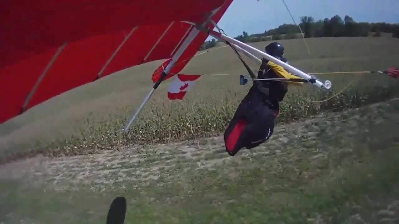 Hang glider winch-tow take-offs