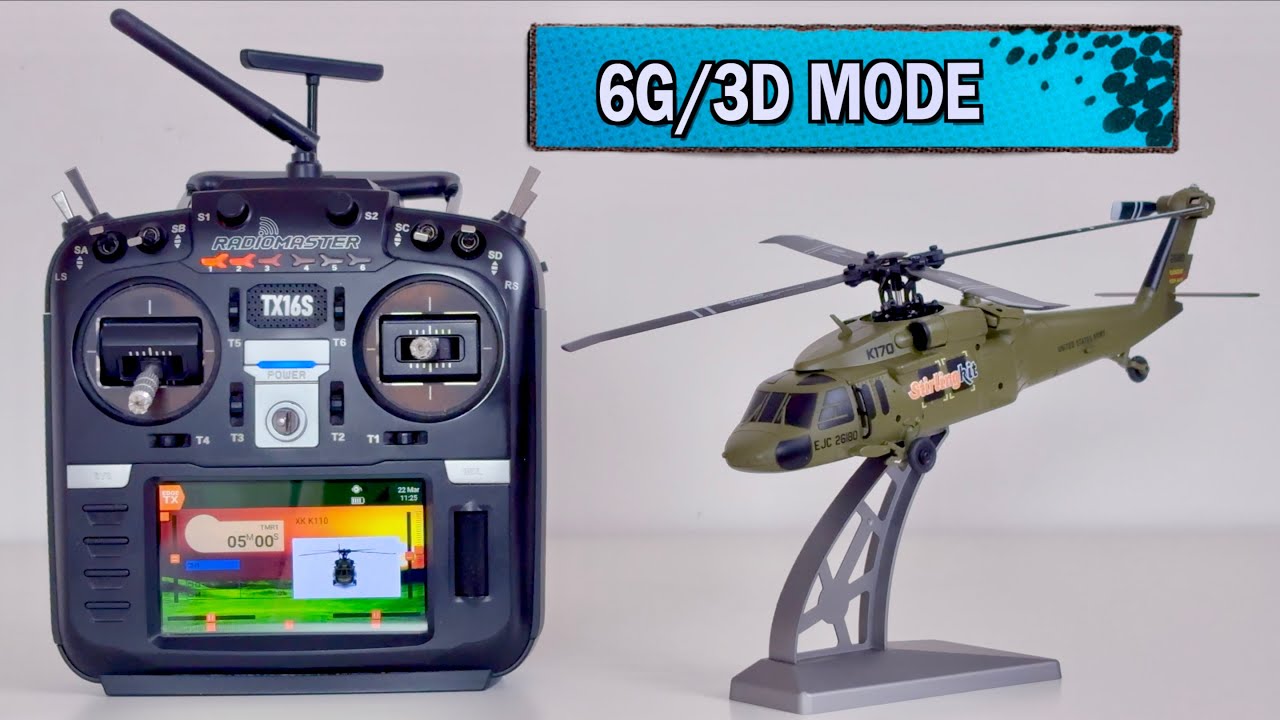 XK 170 Blackhawk UH-60L + TX16S + 6G/3D Flight Controller ✅