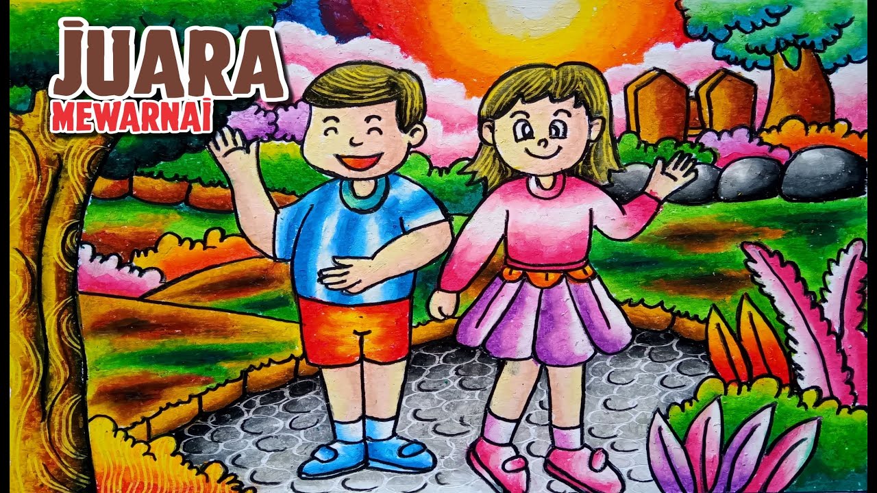 MENGGAMBAR DAN MEWARNAI GRADASI ORANG || CARA JITU || TRIK JUARA