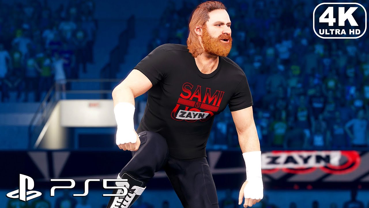 WWE 2K23 PS5 - Sami Zayn vs Drew McIntyre (4K ULTRA HD PS5) WWE 2K