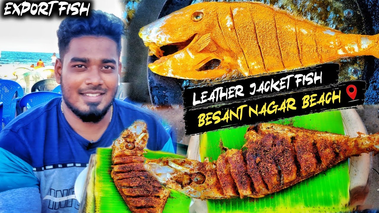 LEATHER JACKET FISH FRY AVAILABLE IN CHENNAI ONLY ONE SHOP||JENNIFER FISH STALL|| Kasimedu Fisherman