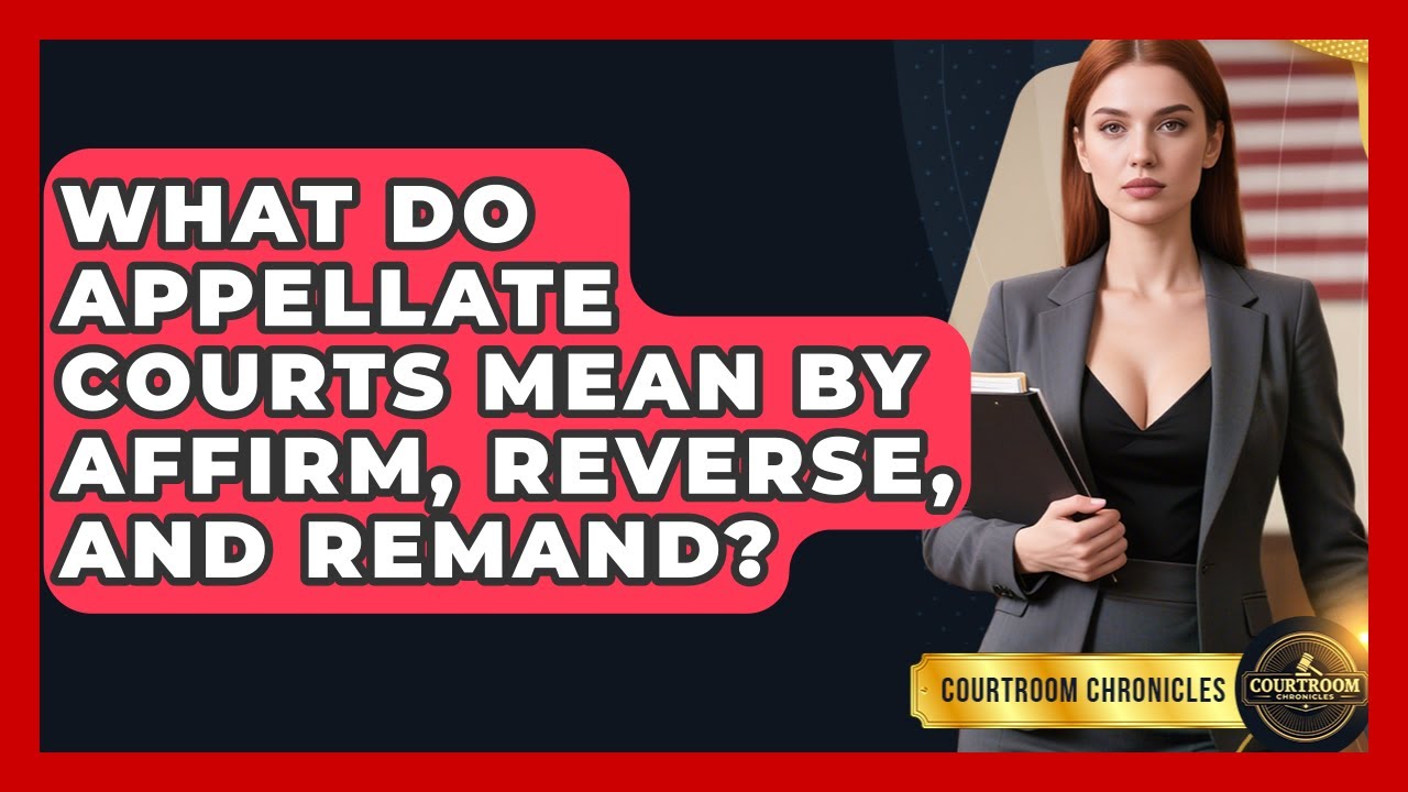 What Do Appellate Courts Mean By Affirm, Reverse, And Remand? - Courtroom Chronicles