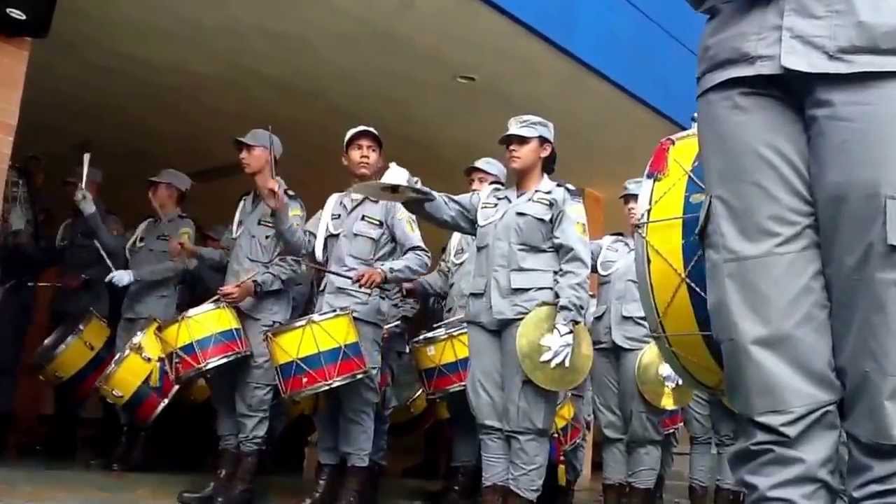 Himno del ejército de Colombia.  Banda marcial colegio militar José María Córdoba