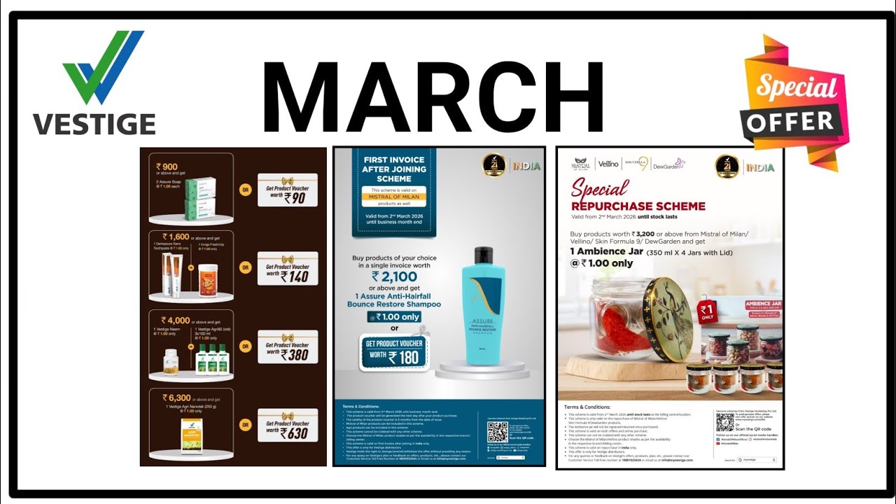Vestige March Month Offers ( in Hindi ) #vestige 