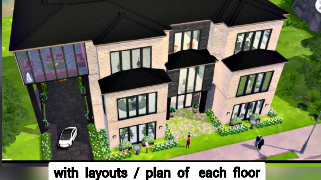 Sims Mobile - Modern Luxury House build (3 storey building)