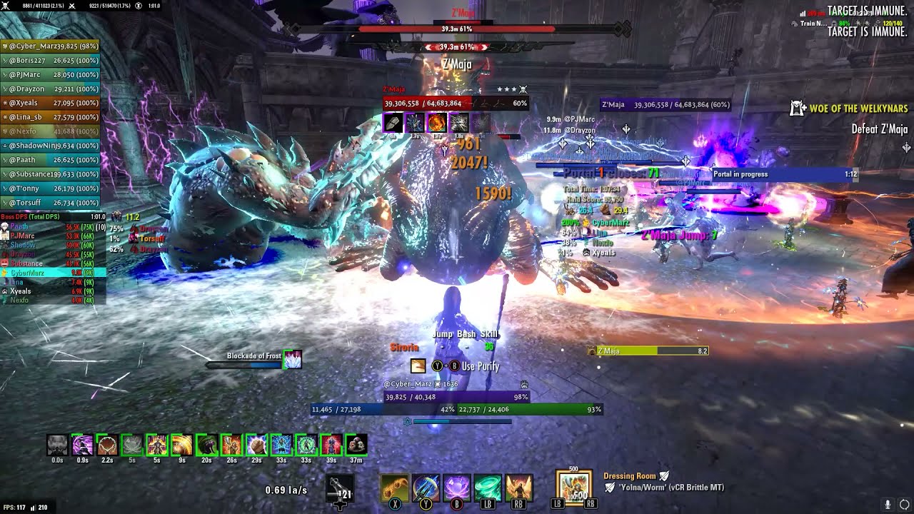 vCR+3 - Warden Main tank - Double Ice staff - 3:44 Fight time