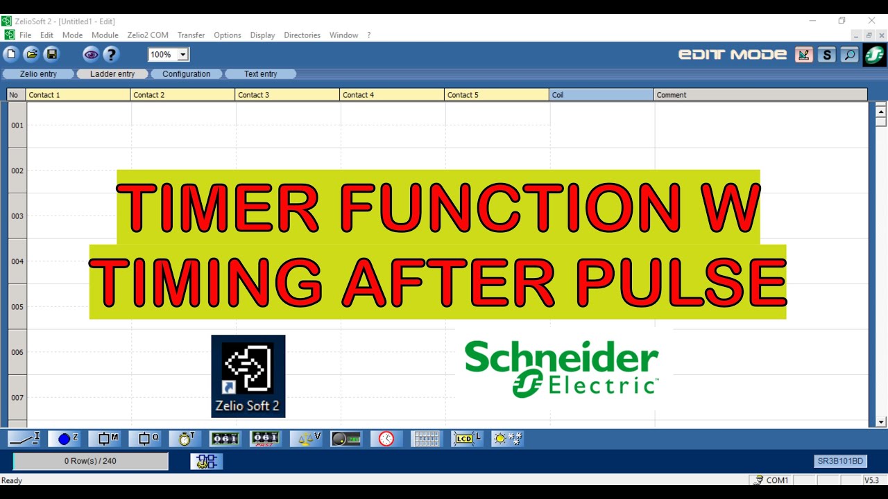 Tutorial Timer Function W : Timing After Pulse - Zelio Soft 2