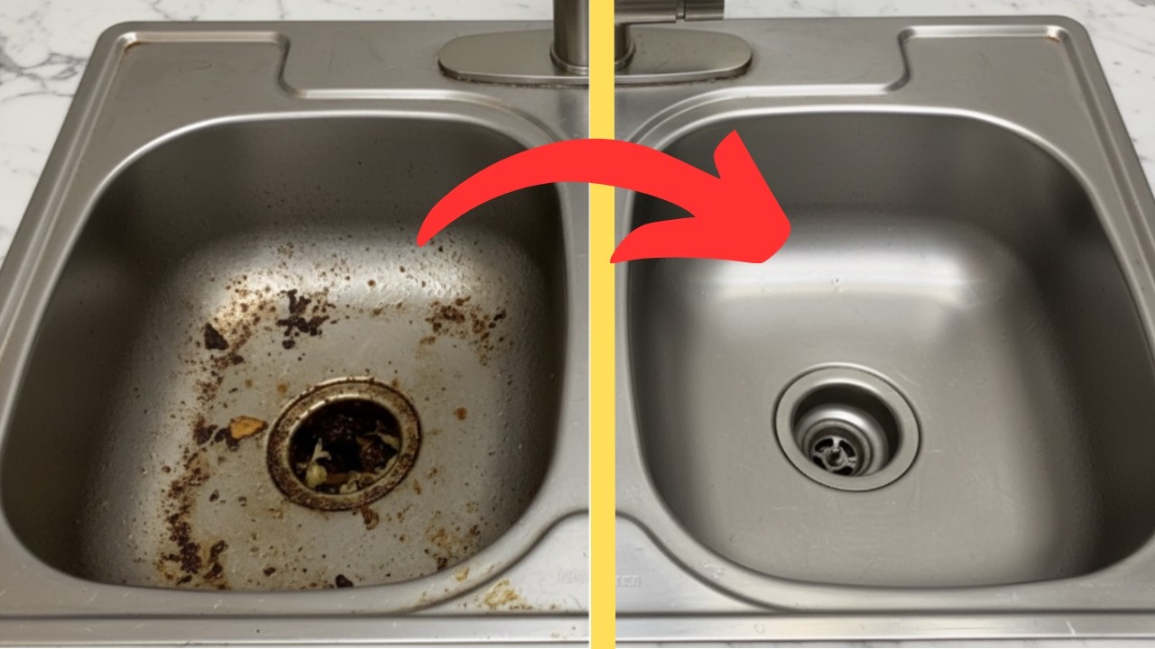 How to Clean a DIRTY Stainless Steel Sink (Like a Pro!)