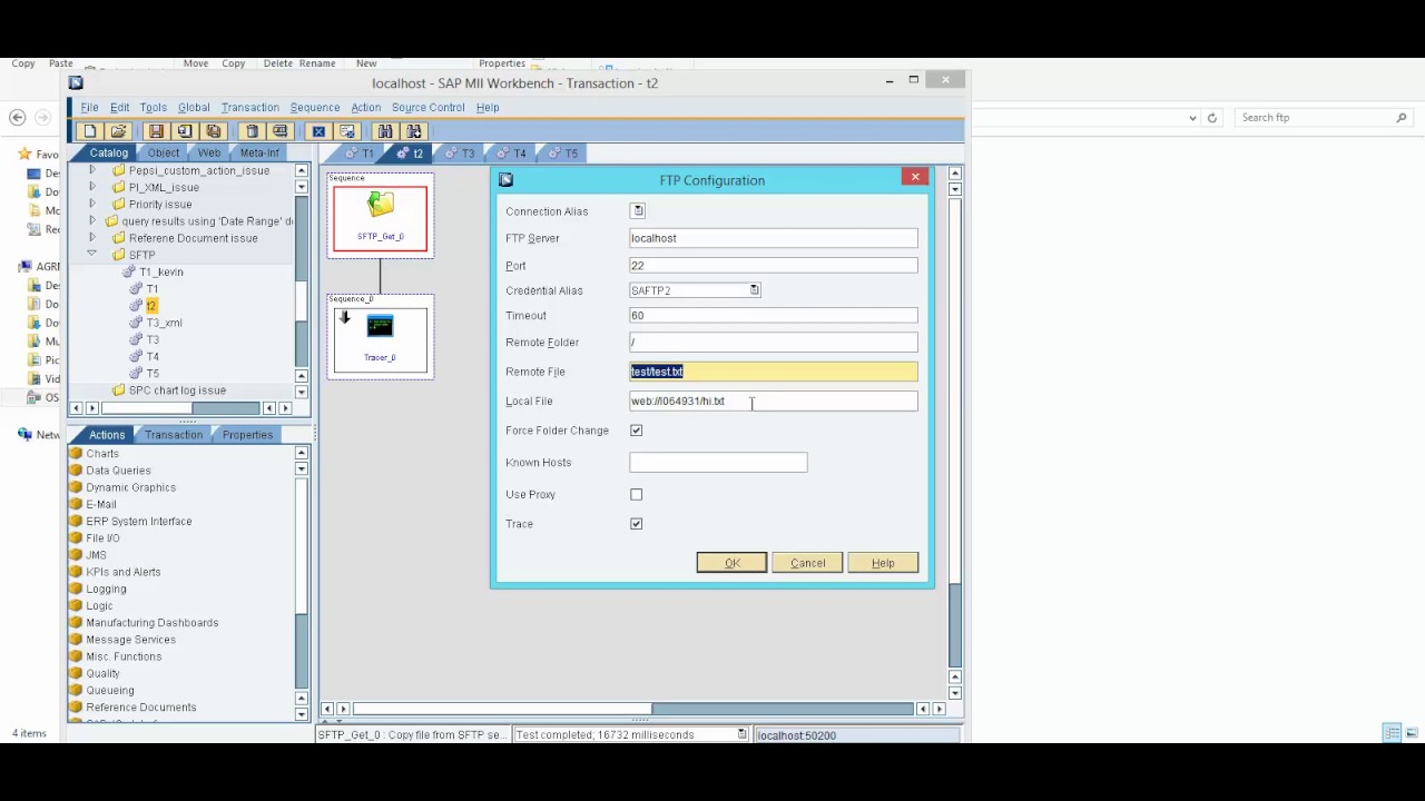 SAP MII - SFTP Action Blocks Feature