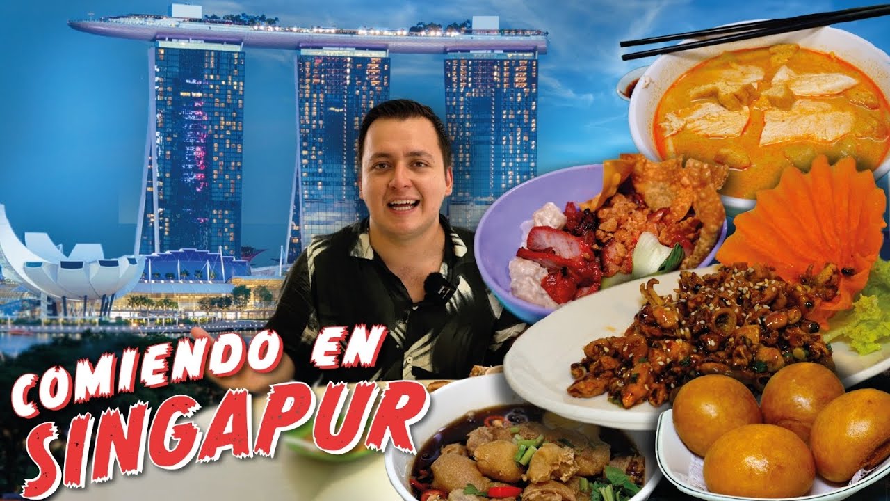 Así es la comida de SINGAPUR 🇸🇬 🥘Probando la comida auténtica y callejera del Singapur
