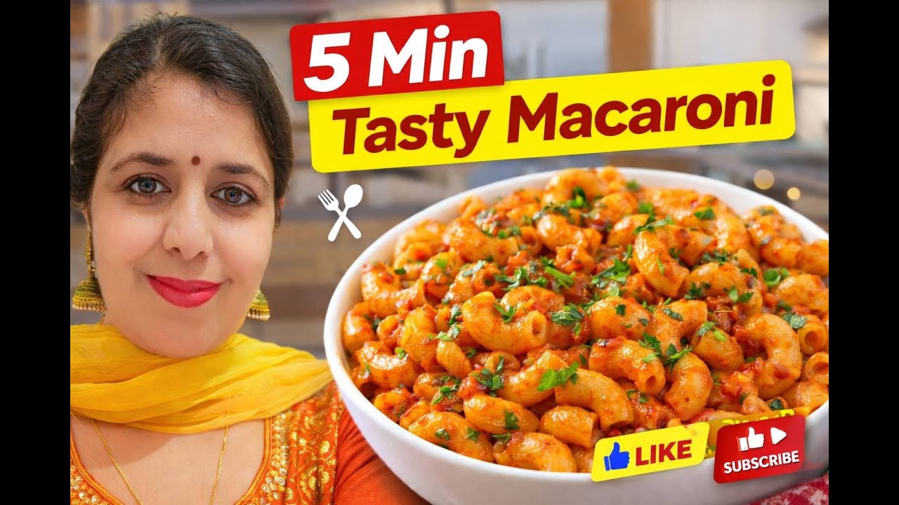 Tasty Red Sauce Macaroni Recipe | Easy Macaroni in 5 Minutes