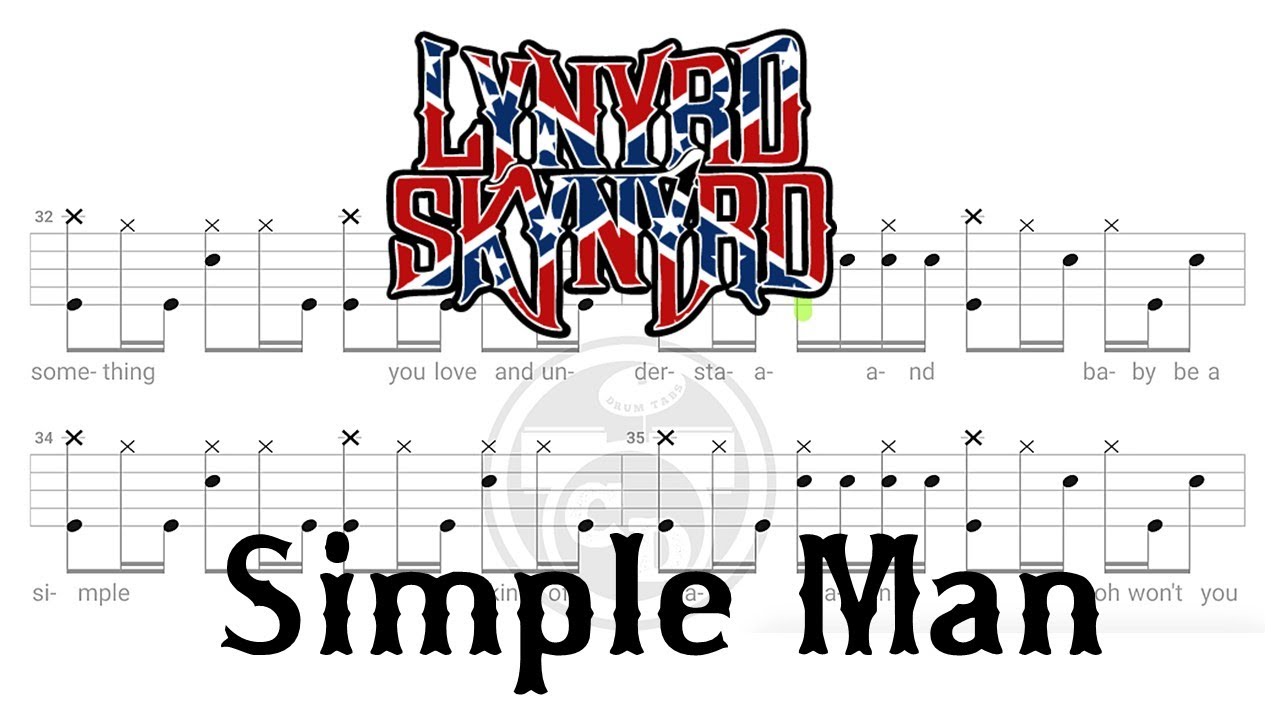 Lynyrd Skynyrd - Simple Man (🔴Drum Notation | PDF) By 