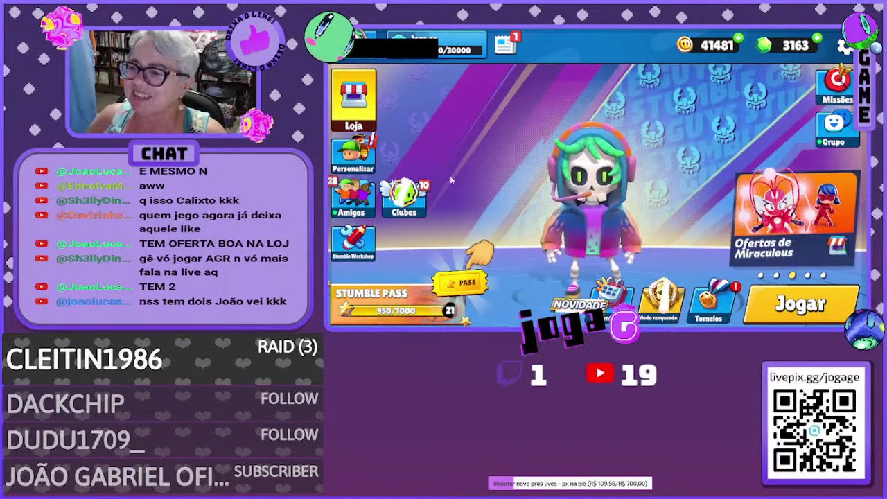 🔴Live  Stumble Guys e Roblox