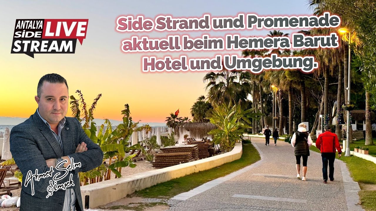 Side Strand und Promenade aktuell beim Hemera Barut Hotel und Umgebung. 