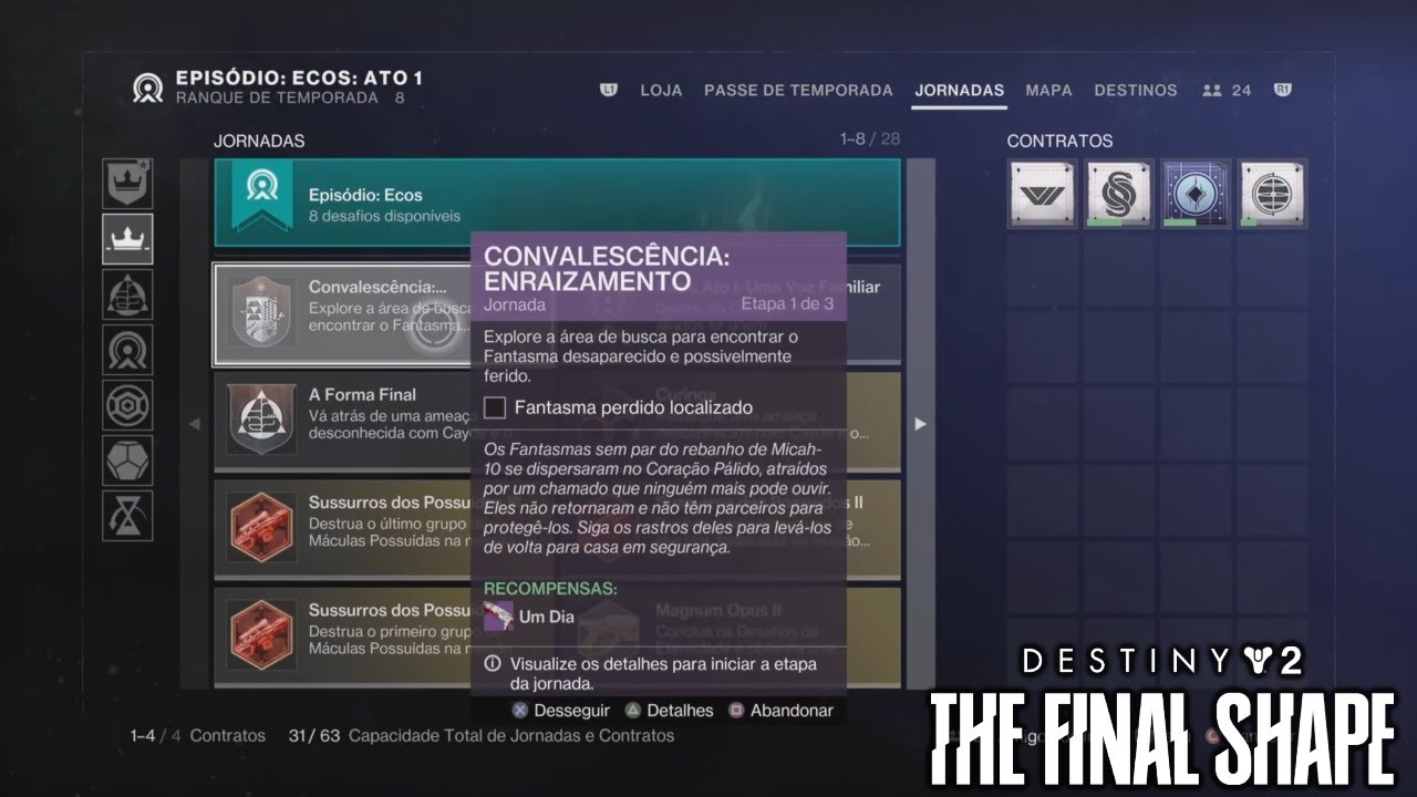 DESTINY 2 A FORMA FINAL LOCALIZAÇÃO  FANTASMA PERDIDO (1)  MISSÃO CONVALESCÊNCIA:ENRAIZAMENTO!!!