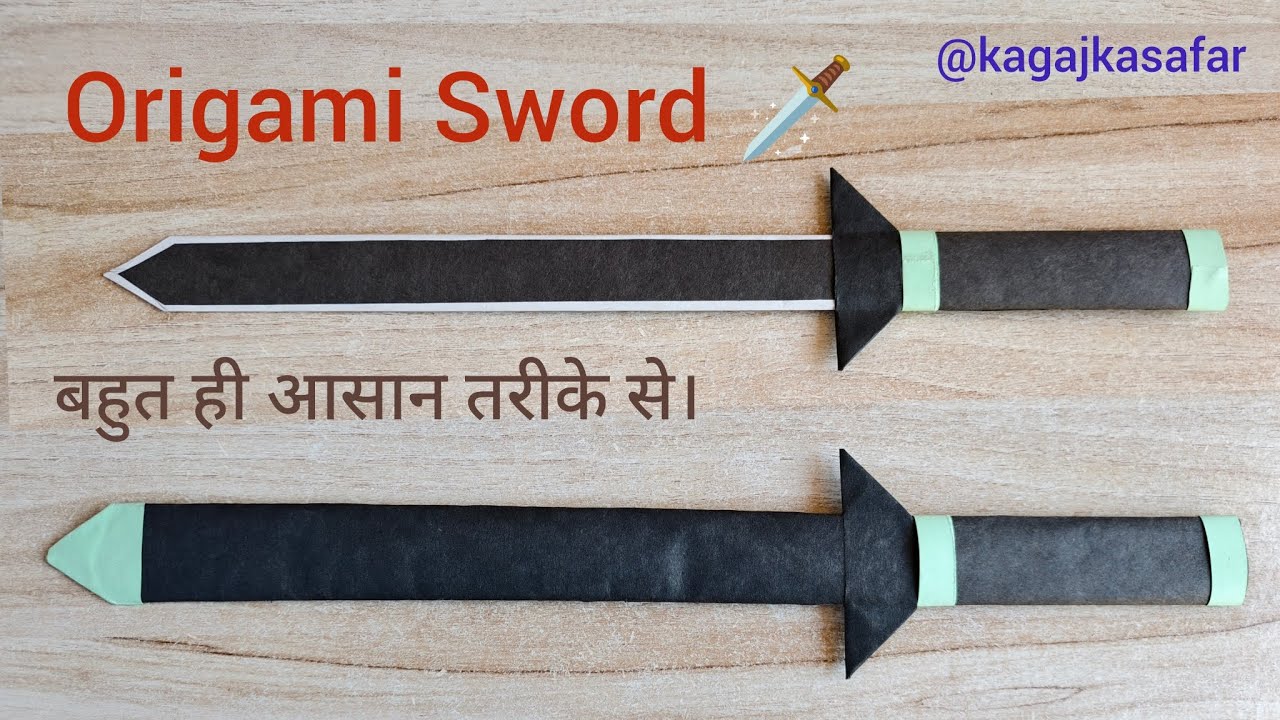 DIY -  How to make DAGGER with a scabbard from A4 paper