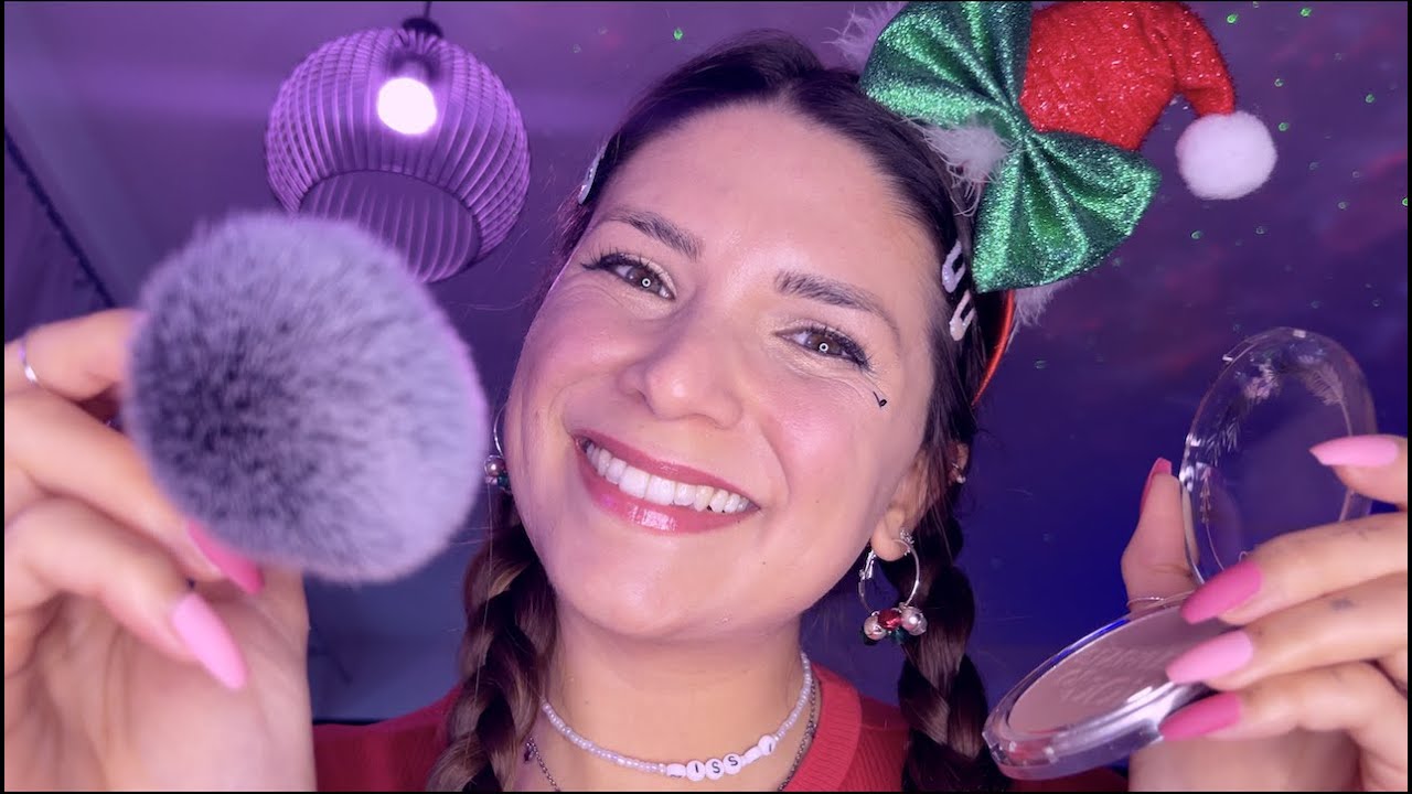 ASMR Beauty Sleep Hotel - Doing Your Xmas Makeup (Skincare, Personal Attention, German/Deutsch RP)
