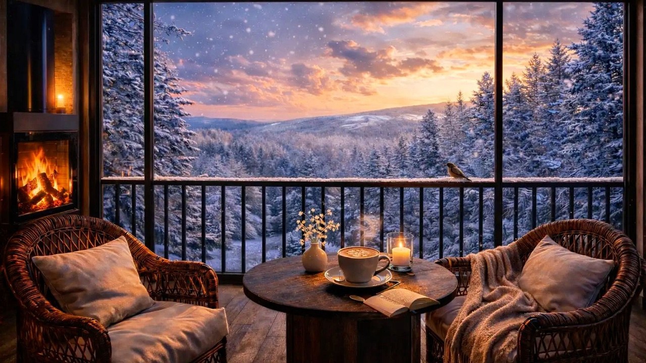 Cozy Fireplace Ambiance | Relax & Study & Sleeping Jazz