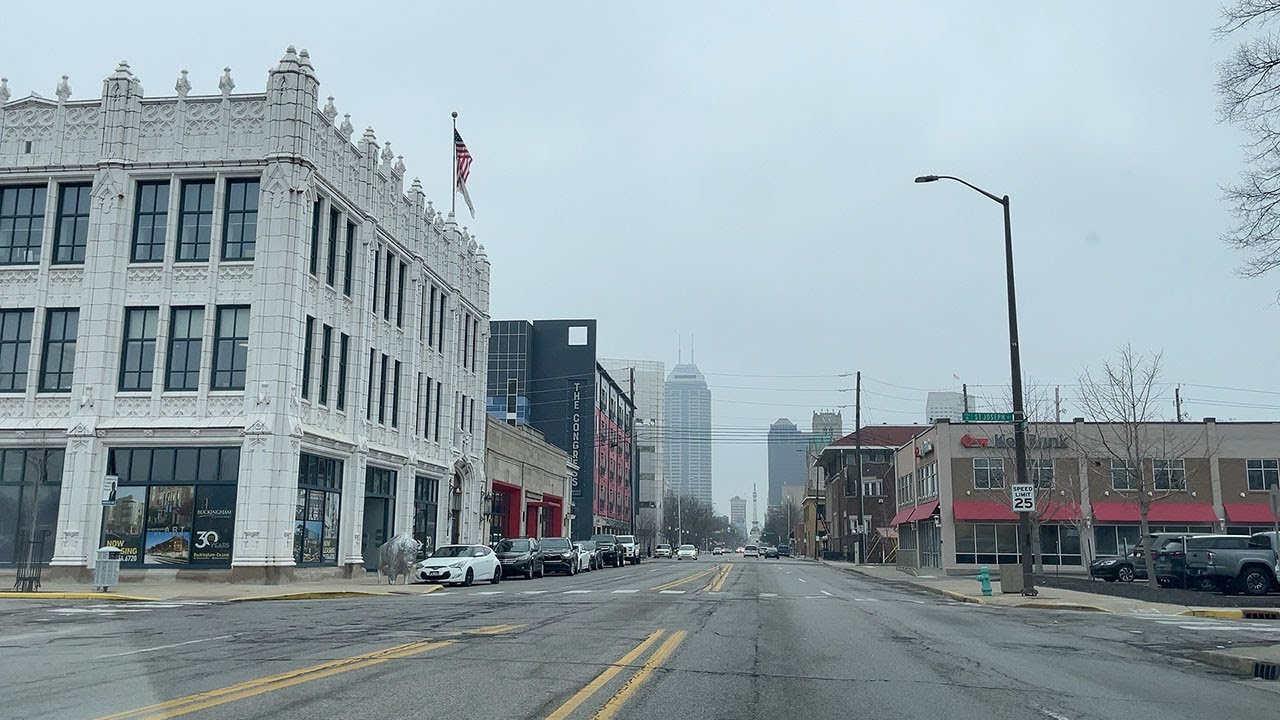A drive through downtown Indianapolis, Indiana, U.S.A  🇺🇸